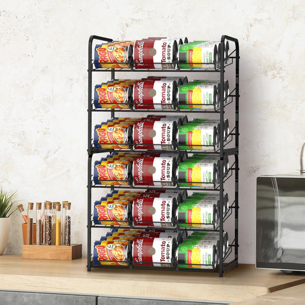 Single Pack Black Kitchen Canned Food Storage Organizer