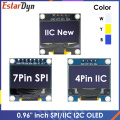 10pcs 0.96" SPI/IIC I2C Communicate White/Blue/Yellow blue 0.96 Inch OLED Module 128X64 OLED LCD Display Module For ARDUINO