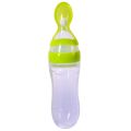 1 PCS Infant Baby Silica Gel Feeding Bottle Safety Soft Spoon 5 Solid Colors High Quality Food Supplement Rice Cereal Bottles