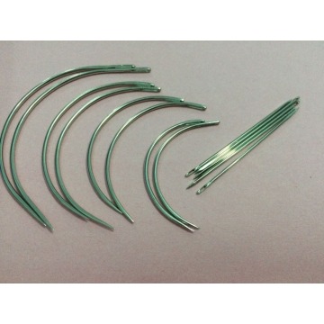 Different Size Stainless Steel Bent Curved Needle for Leather Bag Sewing, 8 pieces a lot