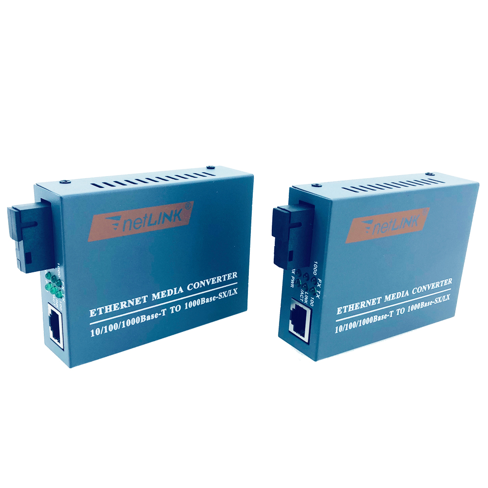 HTB-GS 1 Pair Gigabit Fiber Optical Media Converter 10/100/1000Mbps Single Mode Single Fiber SC Port 20KM External Power Supply