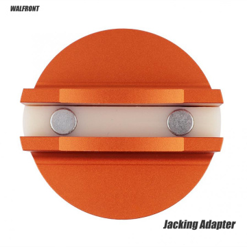 Aluminum Grooved Magnetic Jack Pad Jacking Rail Adapter Auto Lifting Repair Tools Kit Orange Jacking Adapter
