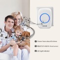 CACAZI Smart Home Wireless Pager Doorbell Old man Emergency Alarm Calling Bell US EU UK Plug 80m Remote Lanyard SOS Button