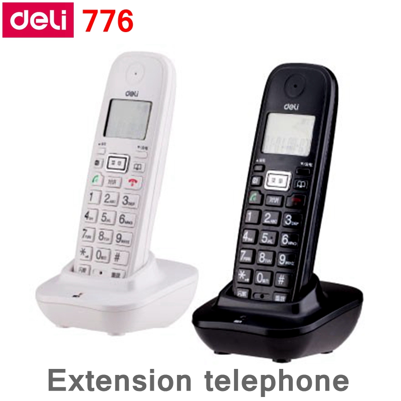 [ReadStar]Deli 776 Cordless Extension telephone office home extension telephone caller ID display work with 791 mother telephone