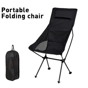 Outdoor Ultralight Portable Folding Chairs with Carry Bag 120kg Capacity Moon Chair Camping Beach Chairs