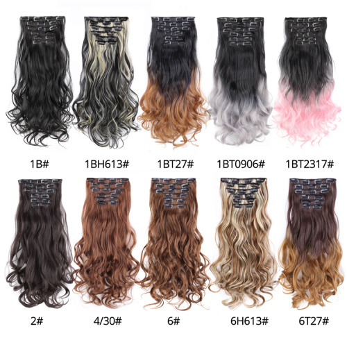 Alileader 16 Clips Long Kinky Curly Hairpiece Ombre Color Clip In Hair Extension Synthetic For Women Supplier, Supply Various Alileader 16 Clips Long Kinky Curly Hairpiece Ombre Color Clip In Hair Extension Synthetic For Women of High Quality