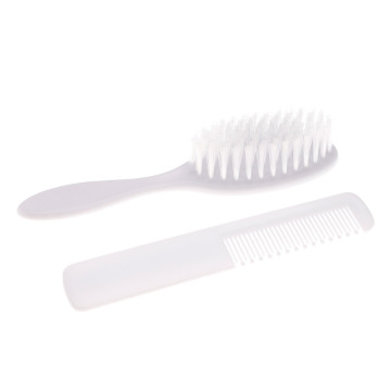 Citygirl 2Pcs/Set White Infant Baby Care Health Grooming Comb and Soft Hair Brush Gift Set Baby Hair Brush kit