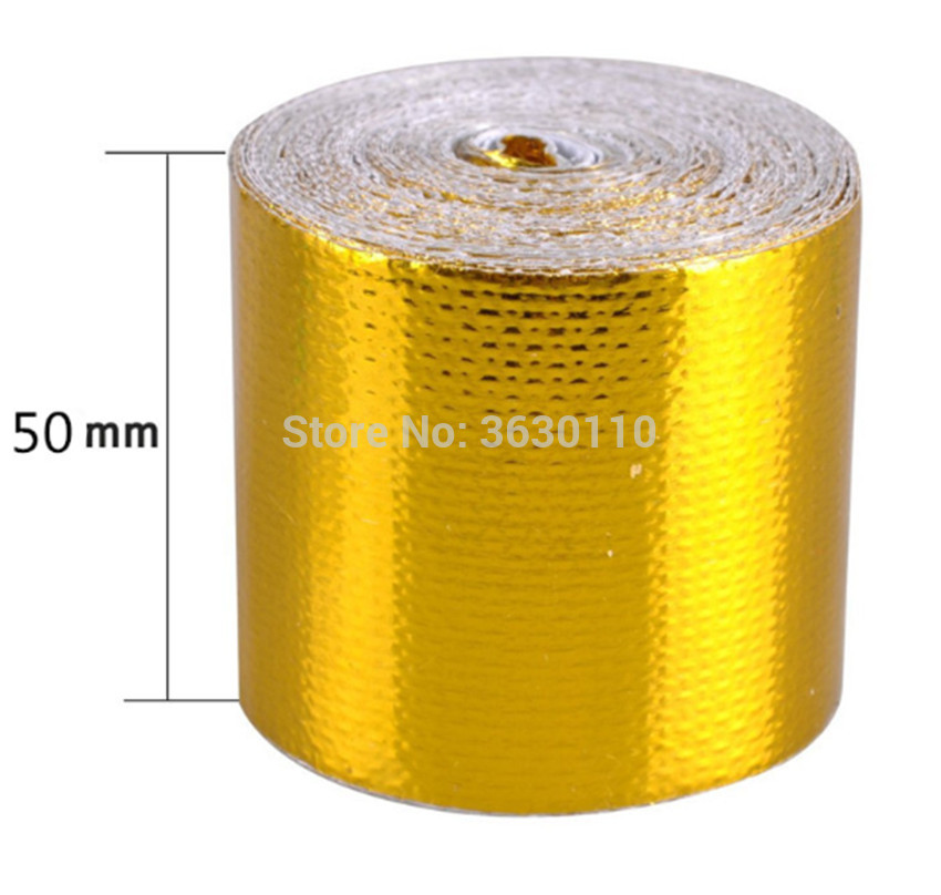 SELF ADHESIVE REFLECT A GOLD HEAT WRAP BARRIER High Quality fit for BMW / VW/ KIA universal can be use any where