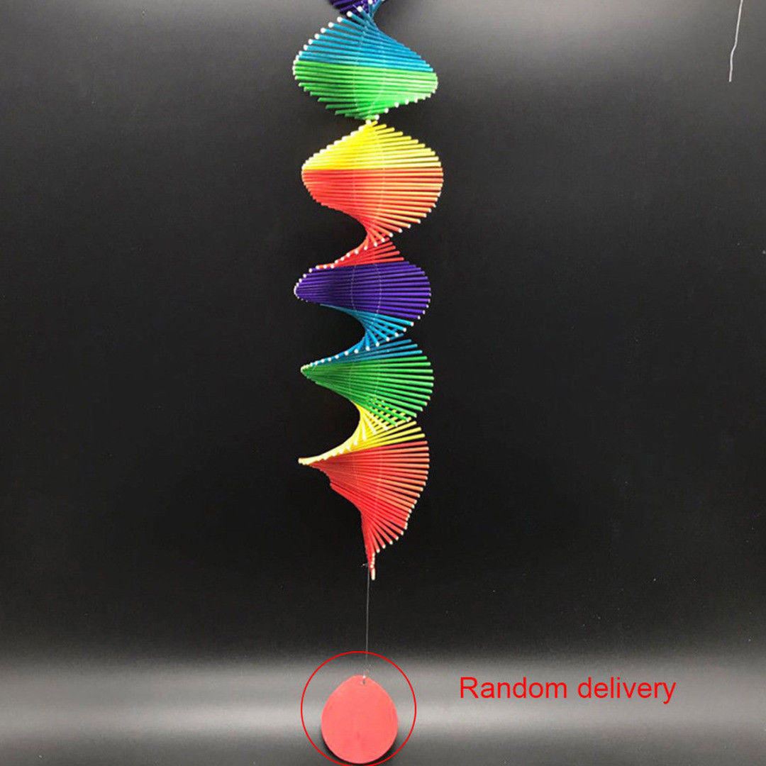 80cm colorful Rainbow Wind Chime pendant for Outdoor Garden Home DIY Hanging Decoration wind mobile Chime hot sales