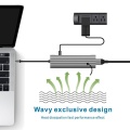 6 in 1 USB C HUB, Docking Station Includes 1XSD + 1XTF + 2XUSB 3.0+ 1XHDMI + 1XPD for PC Laptop