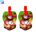 Stand up juice plastic bag with spout