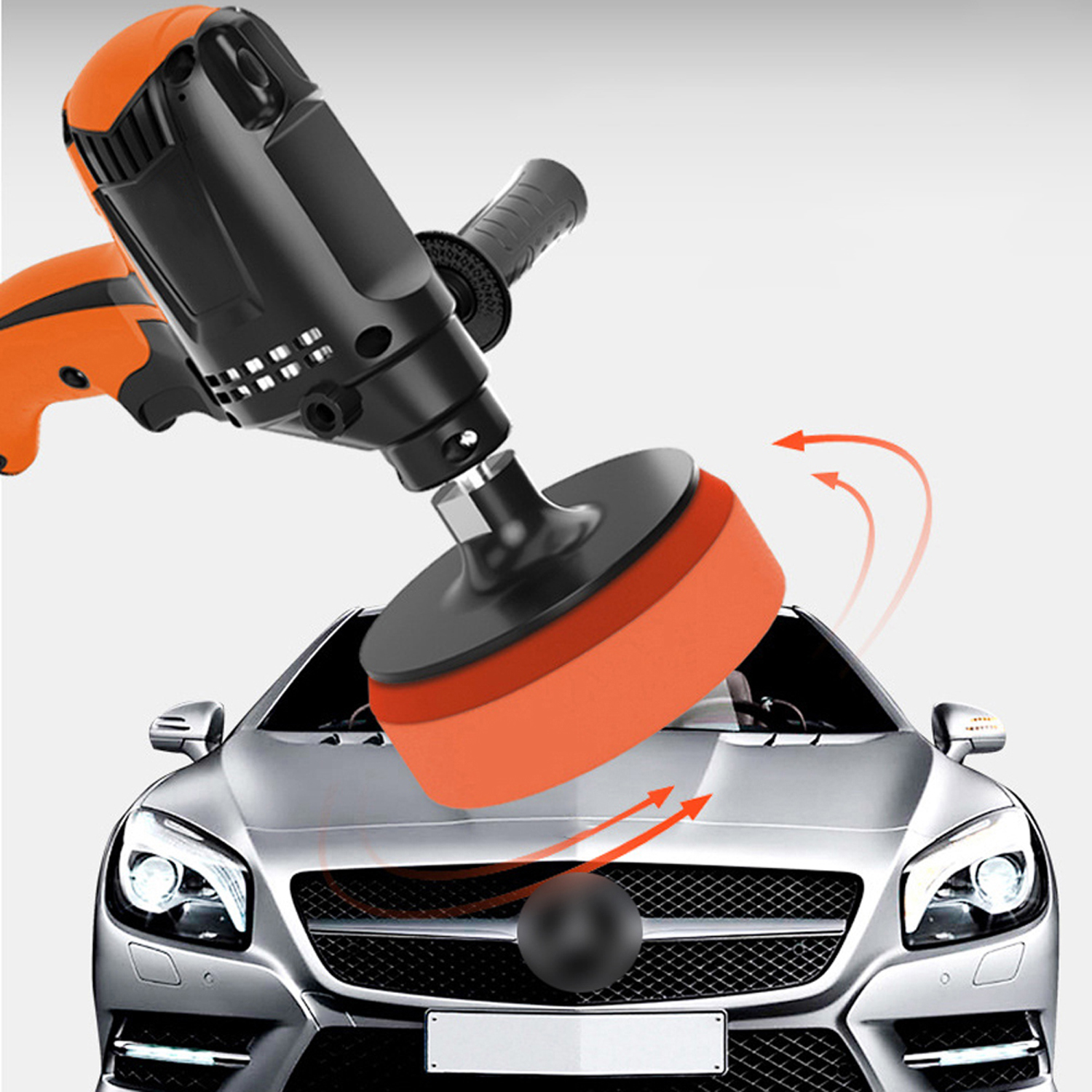 New 980W Multifunctional Six Gears Adjustable Speed Car Electric Polisher Waxing Machine Automobile Furniture Polishing Tool