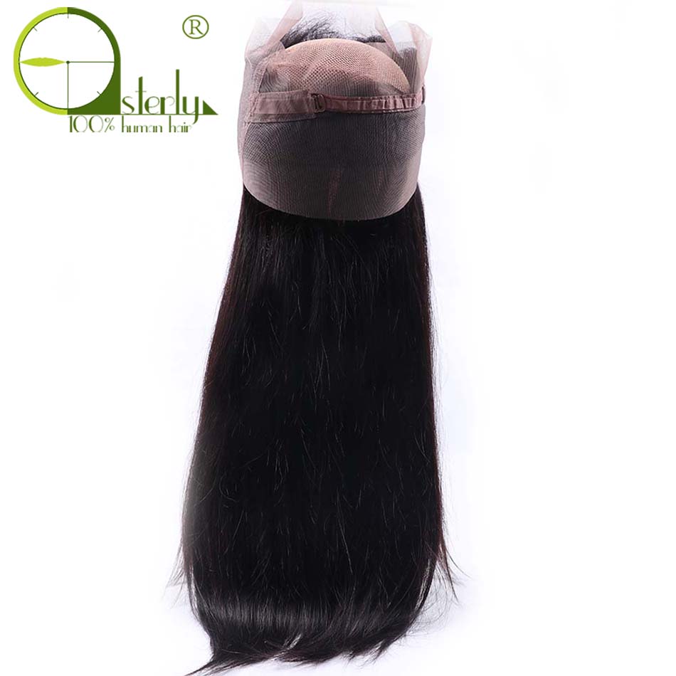 Sterly Brazilian Straight Hair 360 Lace Frontal Closure With Baby Hair Remy Human Hair Free Part Natural Color Free Shipping