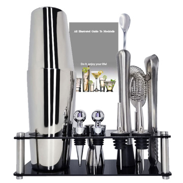 12 Pieces Bartender Kit Includes shaker Rack Pourer & Ice Tong Cocktail Shaker Premium Shaker Barware Set Free Shipping