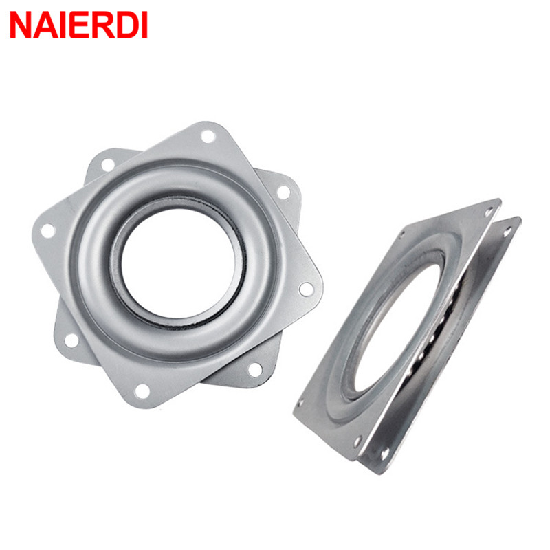 NAIERDI 3 inch Swivel Plates Furniture Turntable Rotary Full Solid Steel Ball Bearing 360 Degrees Rotating Hardware Fitting