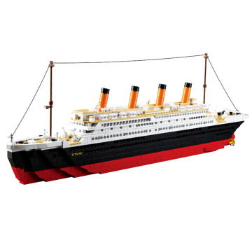 Sluban New 1021PCS B0577 Building Blocks Cruise RMS Titanic Ship Boat 3D Model Educational Gift Toys For Children