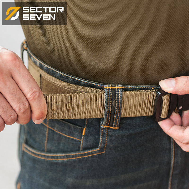 Sector Seven Rapid Release Belt Men's Tactical Heavy Duty Nylon Knitted Belt Military Combat Waist Belt EDC