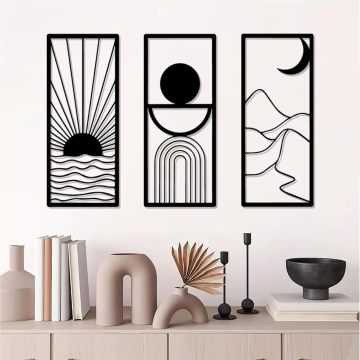 Contemporary Iron Wall Hanging with Floral Lotus Design