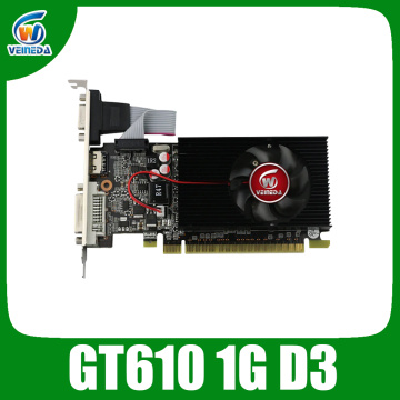 VEINIDA graphics card GT610 1GB Low Profile Geforce Chipset video DDR3 for normal PC and LP case Stronger Than HD6450