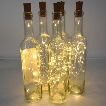 Battery powered cork wine bottle light 1m / 2m DIY LED string light bar light birthday party wine bottle stopper light strip