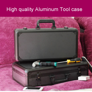 Aluminum Tool case suitcase toolbox File box Impact resistant safety case equipment camera case with pre-cut foam lining