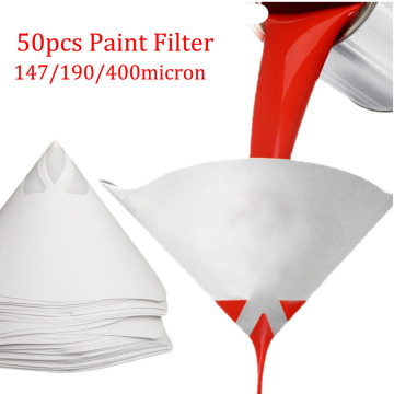 Paper Paint Strainers Paint Conical Strainers Mesh Filter Cone Strainer50Pcs/set Paint Paper Funnel