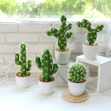 cactus decoracion fake plants greenery artificial plants with pot jungle party Desktop house plants bonsai garden decoration 1pc