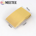 Meetee 1pc 36mm Stainless Steel Men's Belt Buckle Without Teeth Automatic Head DIY Business Casual Leather Craft Accessories