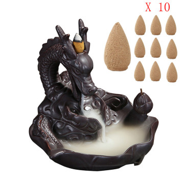 Porcelain Backflow Ceramic Incense Burner Holder Buddhist fashion Handicraft Holder Gift Home Decor Incense Stick dropshipping