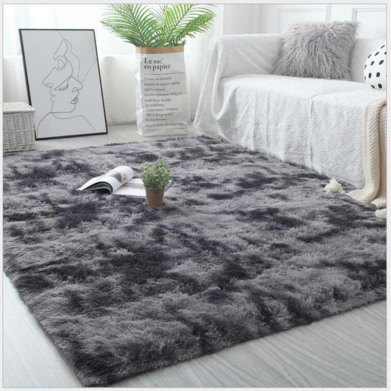 Soft Plush Carpets For Living Room Bedroom Decor Modern Large Rugs Warm Furry Tie-dyed Non-slip Floor Mats 160*200cm Carpet