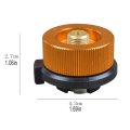 Outdoor Gas Stove Adapter Gas Flat Tank Valve Gas Round Coupler Gas Charging Accessories Camping Kit