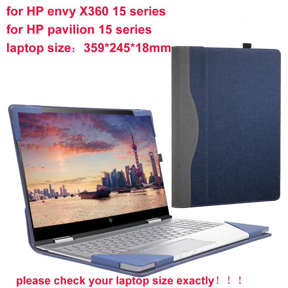 Laptop Cover For Hp Envy X360 Convertible 15 15.6 Sleeve Case For Hp Laptop Pavilion 15s Pu Skin Notebook Bag Gift