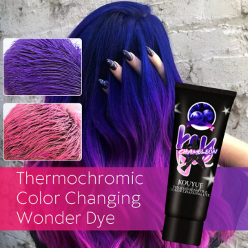 40ml Temperature Change Hair Dye Popular 4 Colors Hair Coloring Semi-permanent Mermaid Warm Discoloration Hair Styling TSLM1