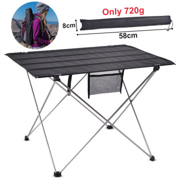 Portable Foldable Picnic Table Outdoor Furniture Gray Tables Aluminium Alloy Ultra Light Fishing Camping Equipment Folding Desk