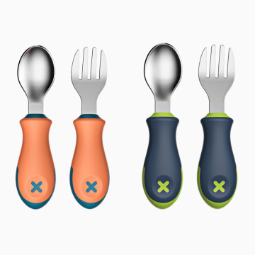 Children Spoon Forks Box Kids Stainless Steel Kids Cutlery Portable Baby Feeding Utensils Baby Spoons Baby Tableware Set
