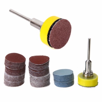 100pcs Sanding Discs + 1inch Abrasives Hook Loop Backer Plate with 1/8inch Shank Set Abrasive Tools