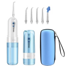 Destone Toocare Oral Irrigator Water Flosser protable Rechargeable irrigador dental With 4 Modes irrigation Cleaner 5 Jet Tips