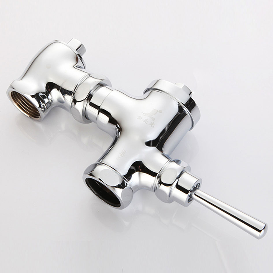 Brass Hand-pressing Flusing Valve for Squatting Pan Time Delayed Stool Flusher Flushometer Hand Control Stool Flushing