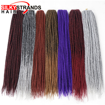 Silky Strands Soft Crochet Braids Ombre Black Brown Synthetic Braiding Hair Senegalese Twist Crochet Hair Extenstions