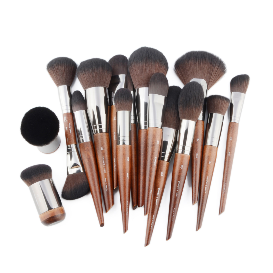 1 piece Foundation Powder Makeup brush Face Natural wood Buffing Highlight Eye shadow concealer detail Make up brushes eyebrow