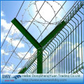 Galvanized 3d curvy triangle bends fence