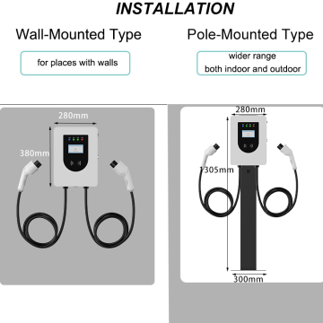 22kw 3phase Ev Charger With Wifi Pole-Mounted