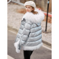 Amii Fur Collar Down Jacket Winter Women's Elegant Warm Solid Loose Hooded Female Long Thick Coat 11940498