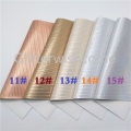 Glitterwishcome 21X29CM A4 Size Vinyl For Bows Metallic Stripes Synthetic Leather, Faux Leather Sheets for Bows, GM692A