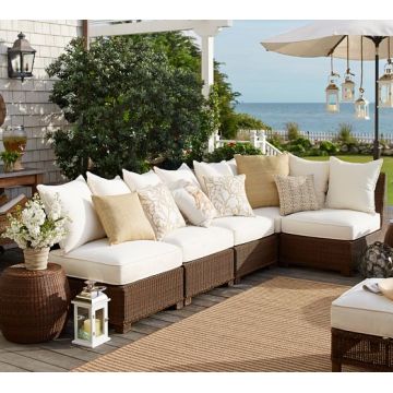 All weather home furniture comfortable outdoor rattan furniture garden sofa