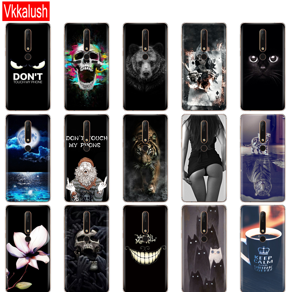 Silicon Shell Case For Nokia 6 6.1 7 Plus 8 9 Nokia 6 2018 X5 X6 Case Soft TPU Phone Back Cover Coque Bumper Painting Pattern