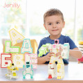 6pcs/set Magic Russian Transformation Letter Robot Assembly Deformation Robot Puzzles Educational Toys for Kids Boys Gift