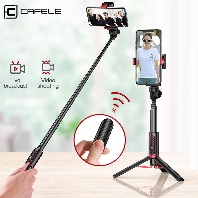 Cafele Foldable Bluetooth Wireless Selfie Stick Handheld 3 Axis Gimbal Camera Holder Stabilizer For Phone With Remote Control