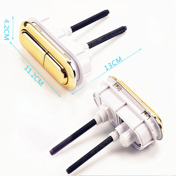 Gold color toilet dual push button,ABS Plastic toilet double Push Button,Toilet water tank switch flush dual push button