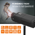 YONGNUO YN200 TTL Flash Speedlite Kit YN 200 Flash Light+Battery 200W GN60 1/8000s HSS 5600K for Nikon Sony Canon DSLR Camera